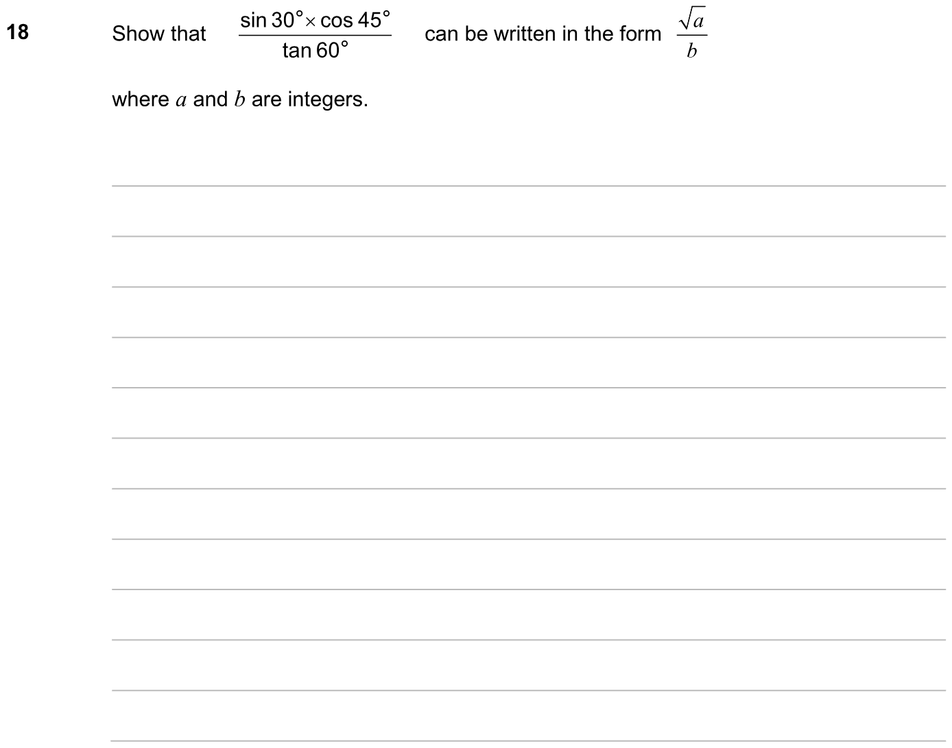 Exam Question